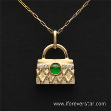 Peace lock jadeite pendant